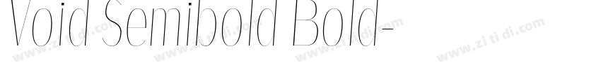 Void Semibold Bold字体转换